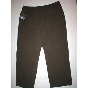 New NWT $129 Coldwater Creek Robert Kitchen Side Vent Pants Womens 6 Brown Crop